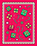 Festive Gift Candy Cane Holiday Whimsy Rug