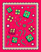 Festive Gift Candy Cane Holiday Whimsy Rug