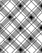 Bold Black White Plaid Check Design Rug