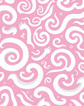 Pink Whimsical Swirl Dragon Rug