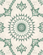 Intricate Mint Green Mandala Pattern Rug
