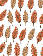 Autumn Feather Pattern Design Rug