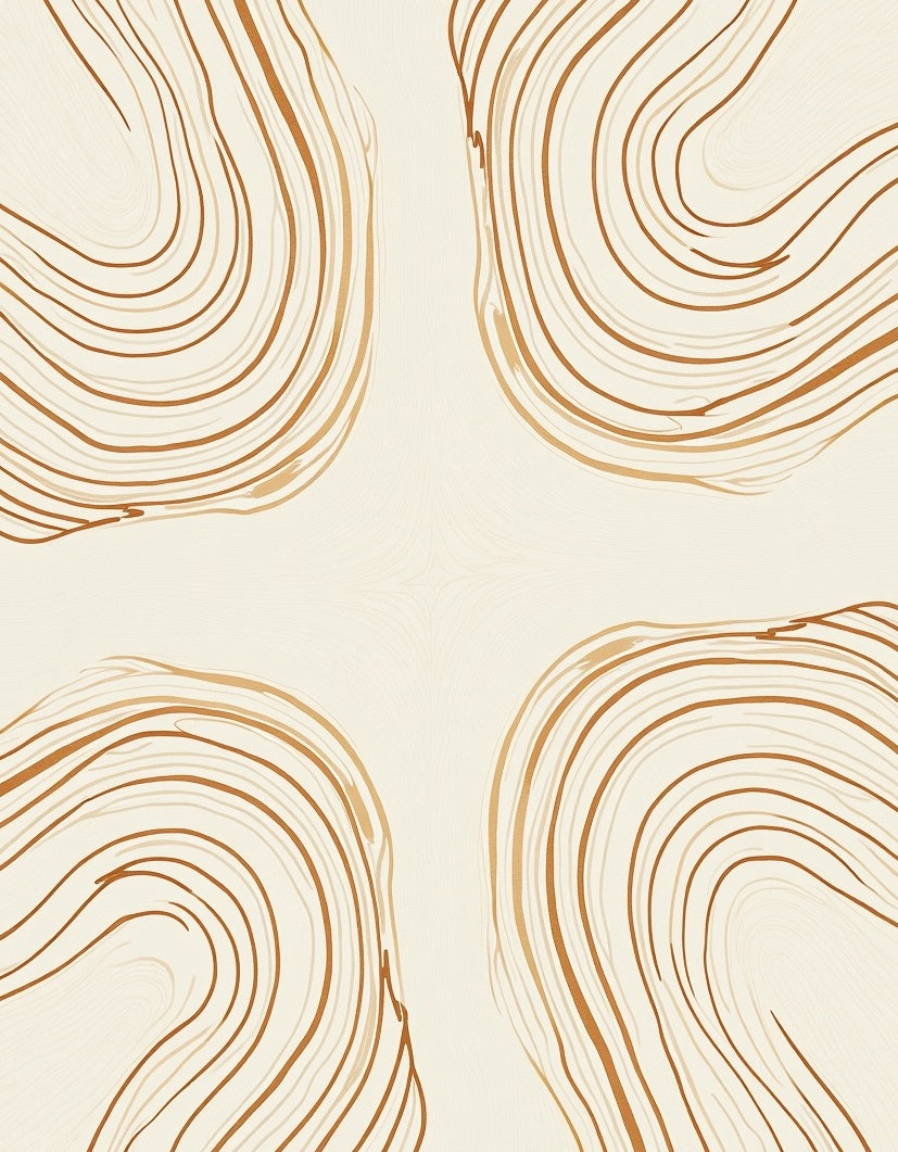 Golden Swirl Abstract Pattern Rug