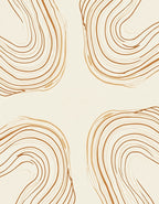 Golden Swirl Abstract Pattern Rug