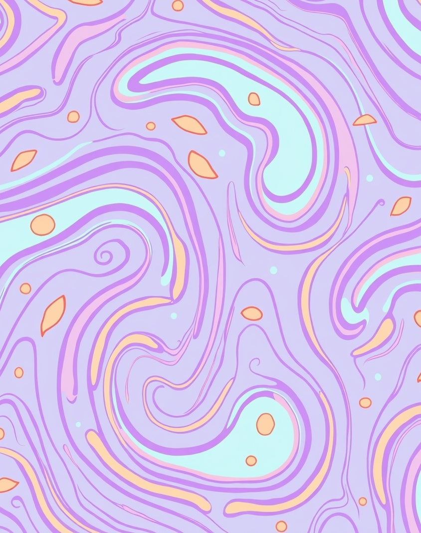 Pastel Swirl Abstract Pattern Rug