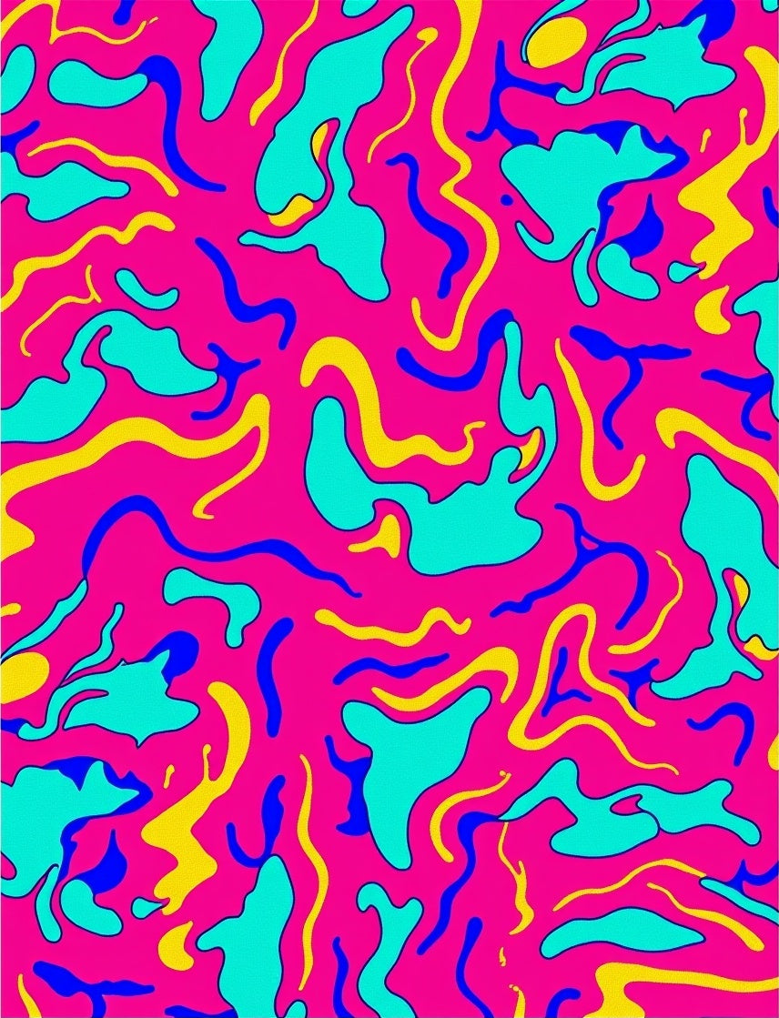 Groovy Abstract Blob Pattern Rug