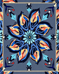 Vibrant Floral Mandala Art Rug