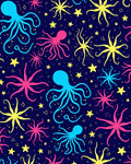 Vibrant Octopus Star Sprinkle Pattern Rug