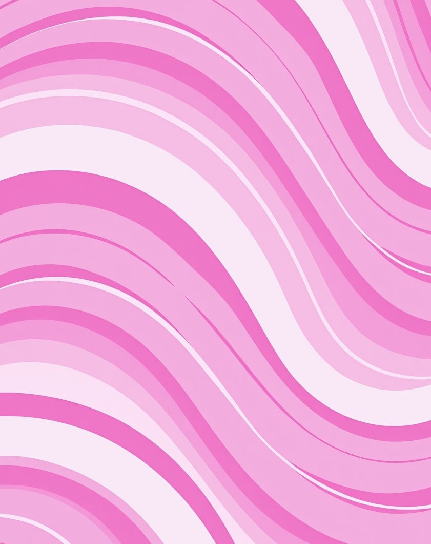 Pink Wave Patterned Abstract Rug