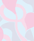 Soft Pink Blue Organic Flow Rug