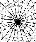 Geometric Spiderweb Pattern Rug