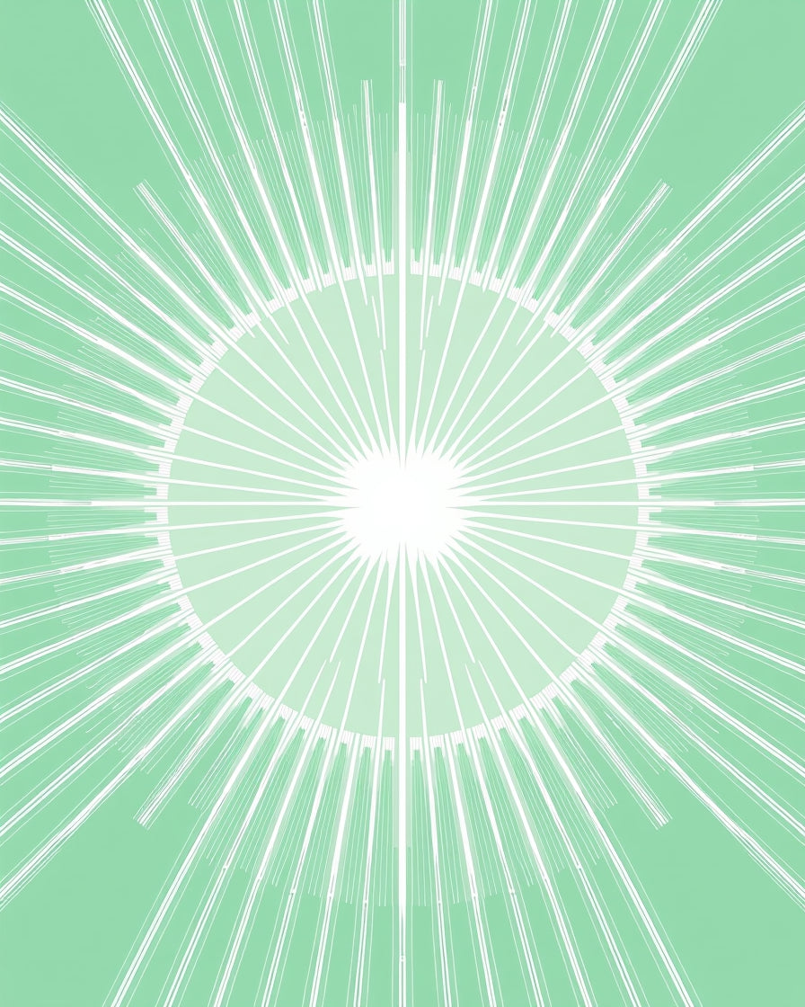 Mint Green Sunburst Radiance Rug