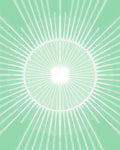 Mint Green Sunburst Radiance Rug