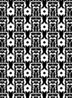 Bold Black White Abstract Pattern Rug