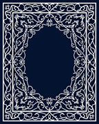 Elegant Floral White Border Design Rug