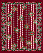 Striped Floral Pattern Rug