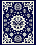 Whimsical Snowflake Mandalas Pattern Rug
