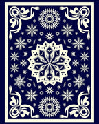 Whimsical Snowflake Mandalas Pattern Rug