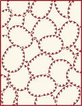 Red Chain Link Abstract Pattern Rug