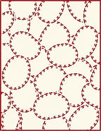 Red Chain Link Abstract Pattern Rug