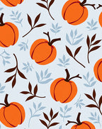 Autumn Pumpkin And Leaf Pattern Tile Rug