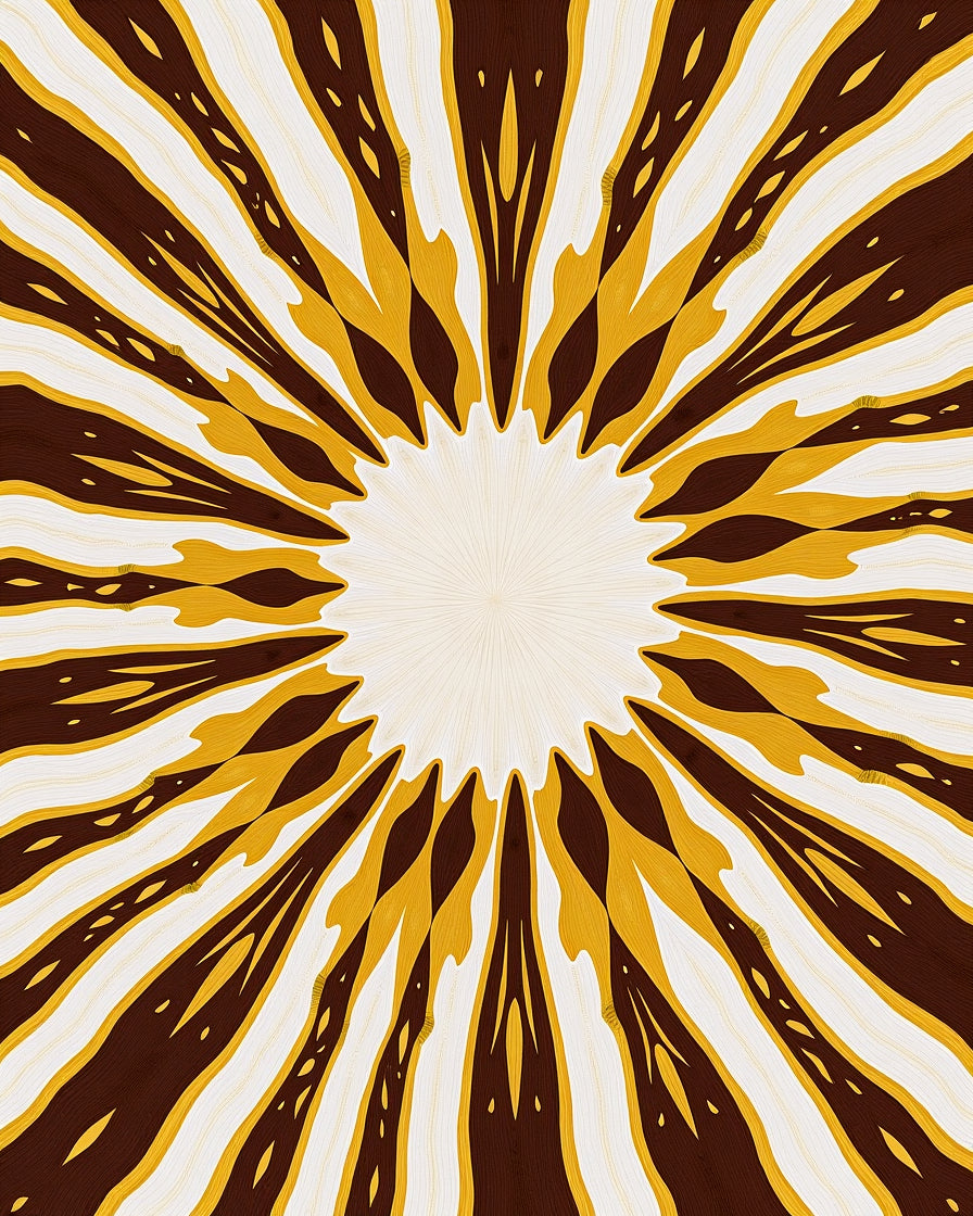 Radiating Sunlight Marigold Pattern Rug