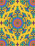 Vibrant Floral Medallion Pattern Rug
