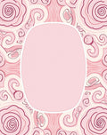 Abstract Pink Rose Swirl Pattern Rug