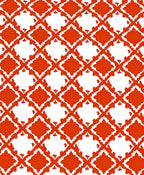 Geometric Lattice Orange Pattern Rug