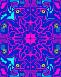Futuristic Circuit Board Abstract Design Rug