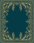 Ornate Floral Border Design Rug