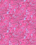 Whimsical Pink Swirl Flow Pattern Rug