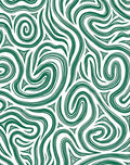 Abstract Swirling Green Pattern Design Rug