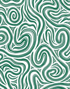 Abstract Swirling Green Pattern Design Rug
