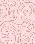 Abstract Swirls Blush Pink Design Rug