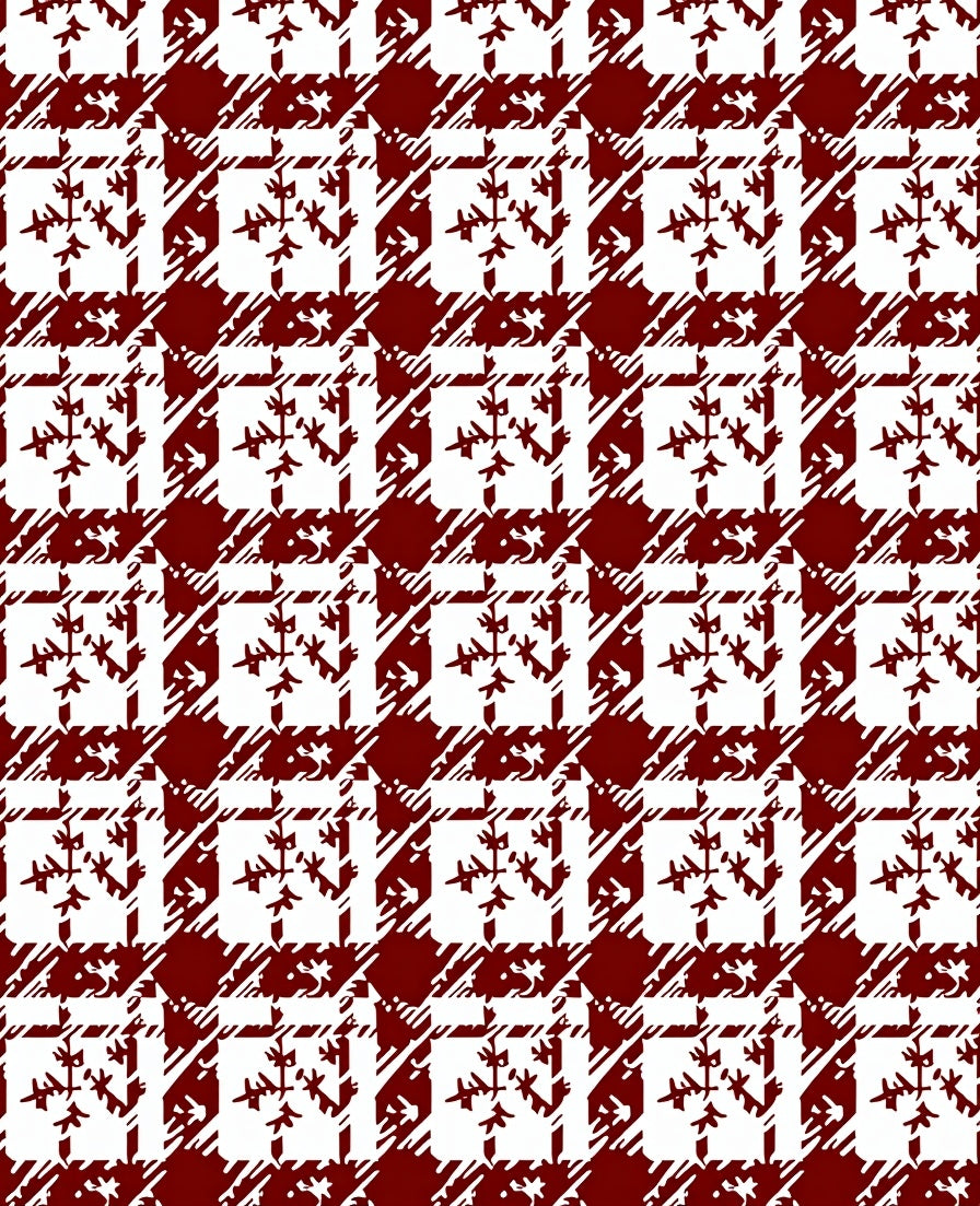 Plaid Snowflake Festive Pattern Rug