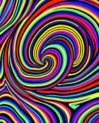 Vibrant Swirl 2 Tone Line Design Rug