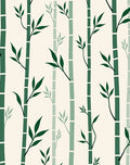 Modern Green Bamboo Forest Design Rug