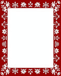 Winter Snowflake Floral Decorative Border Rug