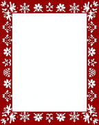 Winter Snowflake Floral Decorative Border Rug