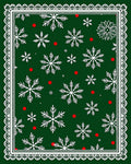 Festive Snowflake With Red Dot Design Rug