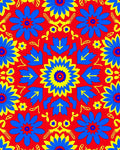 Bright Floral And Leaf Motif Rug