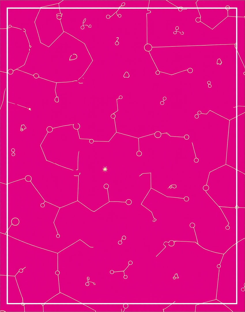 Pink Constellation Pattern Rug