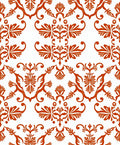 Ornate Red Floral Damask Pattern Rug