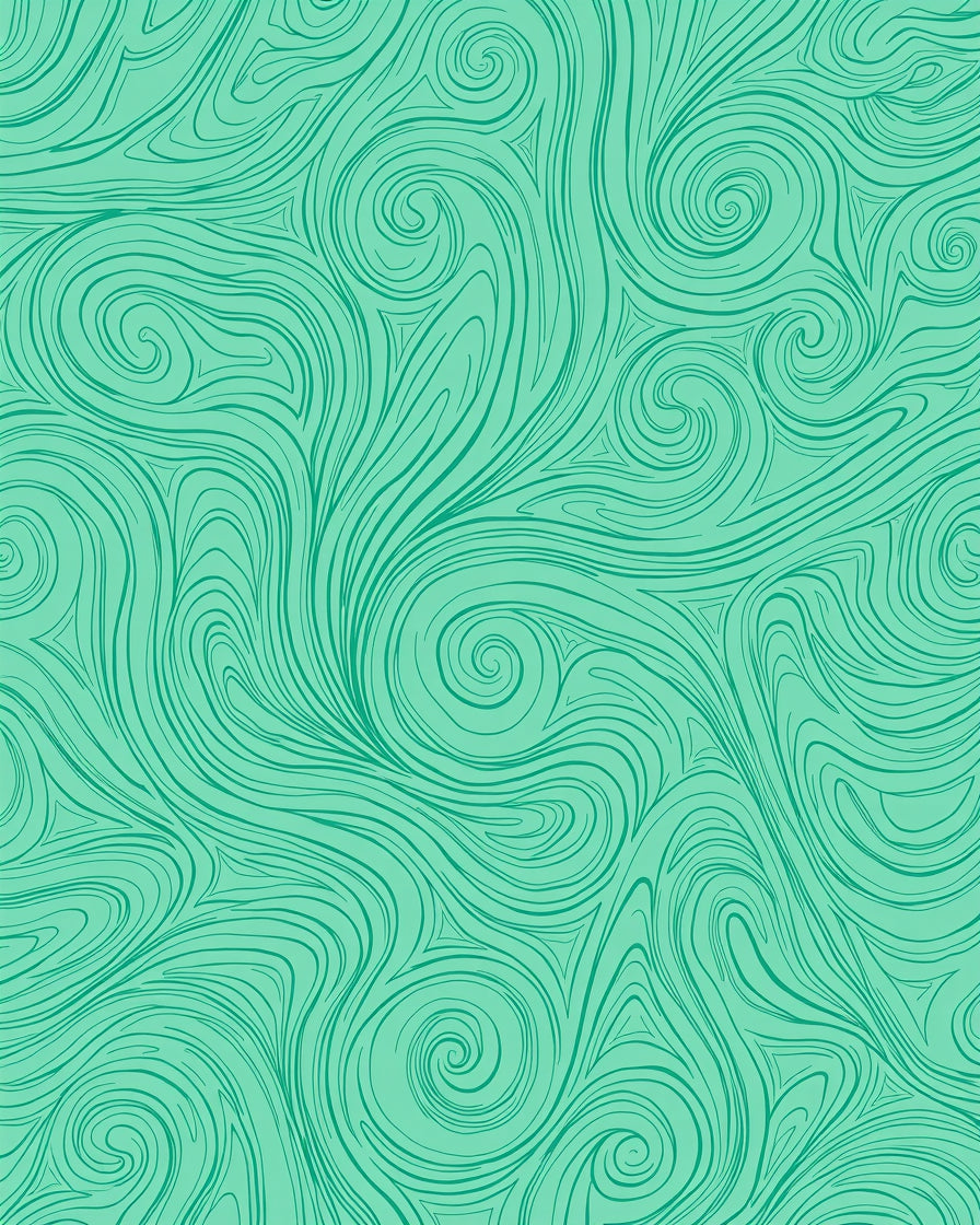 Aqua Swirls Pattern Design Rug