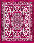 Intricate Floral Motif With Border Rug
