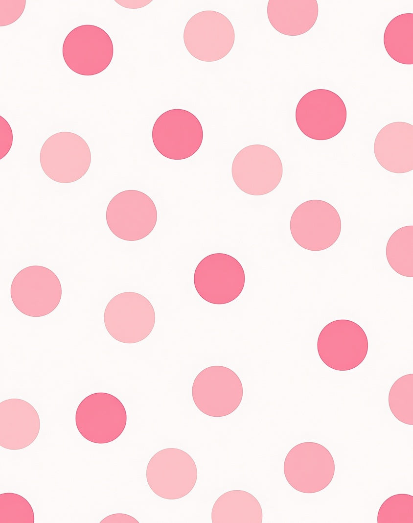 Sweet Pink Polka Dot Pattern Rug