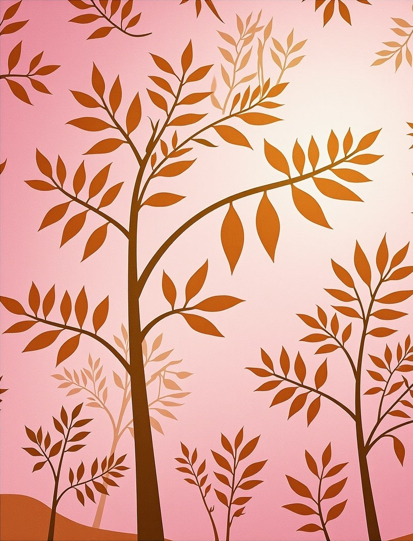 Autumn Branches In Pink Hues Rug