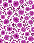 Floral Branches Purple Pattern Rug