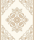 Elegant Beige Floral Mandala Rug